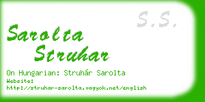 sarolta struhar business card